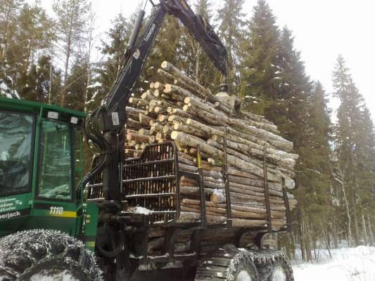 Timberjack 1110
Ajumies tyhjenti sit yhden uran kokonaan kerrallaan:D 16,8m3 kuitua ja pari tukkia kyytissä...
Avainsanat: timberjack on kone