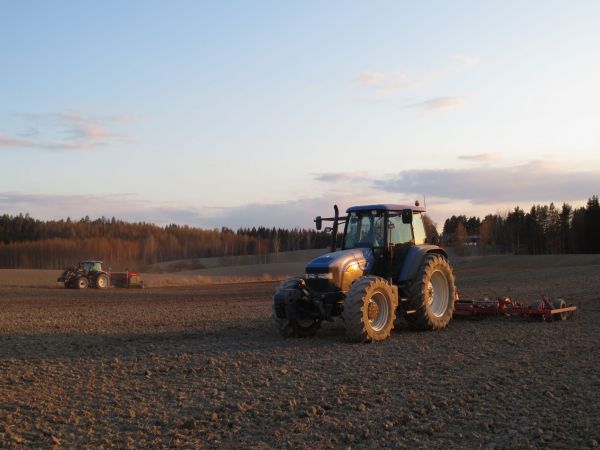 Kylvöä ja äestystä ilta-auringossa
Avainsanat: NewHolland tm155 t6040 kongskilde väderstad kevättöitä 2014