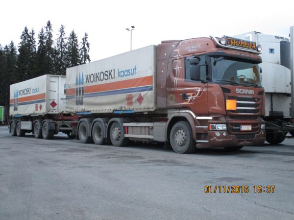 AH-Transin Scania R490
AH-Trans Oy:n Scania R490 täysperävaunuyhdistelmä. 
Avainsanat: AH-Trans Scania R490 ABC Hirvaskangas Woikoski