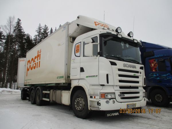AR Transport Scania R480 
AR Transport Oy:n Scania R480 täysperävaunuyhdistelmä.
Avainsanat: Ruuska ARtransport Scania R480