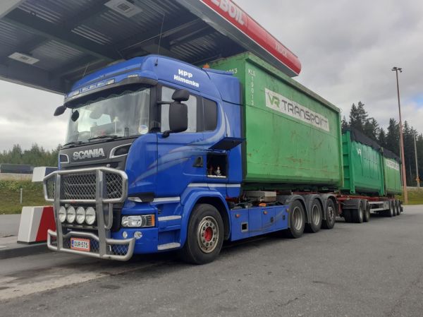 Himangan Perunapalvelun Scania 
Himangan Perunapalvelu Oy:n Scania vaihtolavayhdistelmä.
Avainsanat: HPP Scania ABC Hirvaskangas