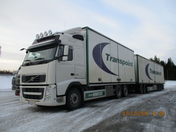 P Ihalaisen Volvo FH500 
Transpointin ajossa oleva P Ihalaisen Volvo FH500 täysperävaunuyhdistelmä.
Avainsanat: Transpoint Ihalainen Volvo FH500 ABC Hirvaskangas