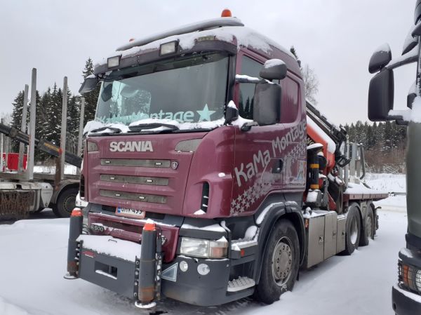 Kama-Montagen Scania R500
Kama-Montage Oy:n nosturilla varustettu Scania R500.
Avainsanat: Kama-Montage Scania R500