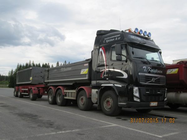 Kuljetus ja Koneurakointi T Koistisen Volvo FH640
Kuljetus ja Koneurakointi T Koistisen Volvo FH640 sorayhdistelmä. 
Avainsanat: Koistinen Volvo FH640 ABC Hirvaskangas