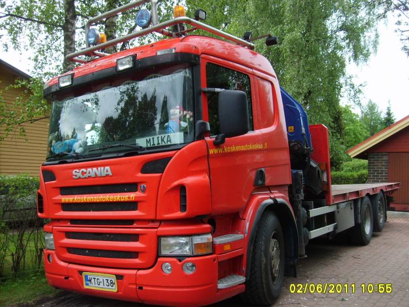 Kosken Autokeskuksen Scania R/P420
Kosken Autokeskuksen nosturilla varustettu Scania R/P420.
Avainsanat: Kosken Autokeskus Scania R/P420 Miika