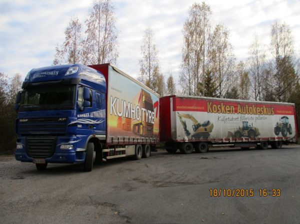 Kosken Autokeskuksen DAF XF 105.480 
Kosken Autokeskuksen DAF XF 105.480 täysperävaunuyhdistelmä.

Avainsanat: Kosken Autokeskus DAF XF 105.480 Shell Hirvaskangas