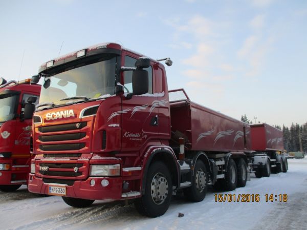 Kotimäen Scania R560 
Kotimäki Oy:n Scania R560 sorayhdistelmä.
Avainsanat: Kotimäki Scania R560 ABC Hirvaskangas