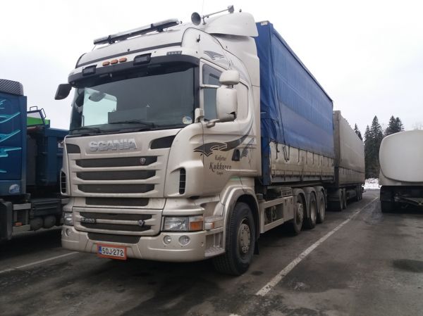 Kuljetus Kukkosen Scania R620
Kuljetus Kukkosen Scania R620 täysperävaunuyhdistelmä.
Avainsanat: Kukkonen Scania R620