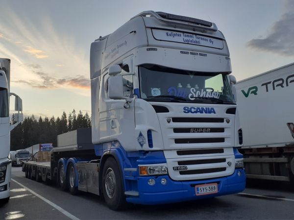 Kuljetus T Turusen Scania R620
Kuljetus T Turunen Oy:n Scania R620 lavettiyhdistelmä.
Avainsanat: Turunen Scania R620 ABC Hirvaskangas