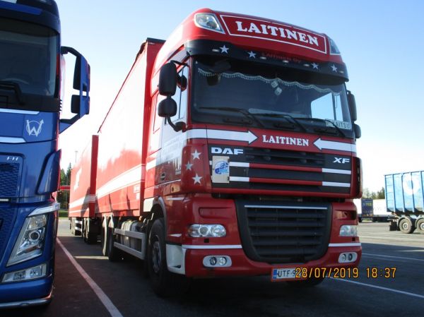 Kuljetusliike Velj. Laitisen DAF XF105.510
Kuljetusliike Velj. Laitinen Oy:n DAF XF 105.510 täysperävaunuyhdistelmä.
Avainsanat: Laitinen DAF XF 105.510 ABC Hirvaskangas