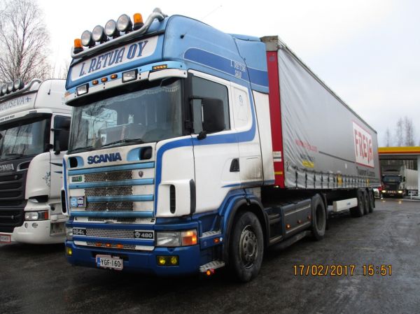 L Retvan Scania 164L
L Retva Oy:n Scania 164L puoliperävaunuyhdistelmä.
Avainsanat: Retva Scania 164L Shell Hirvaskangas