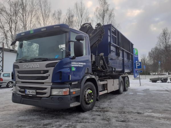 Lassila&Tikanojan Scania P400
Lassila&Tikanoja Oyj:n nosturilla varustettu Scania P400 vaihtolava-auto.
Avainsanat: Lassila&Tikanoja Scania P400 L&T Neste