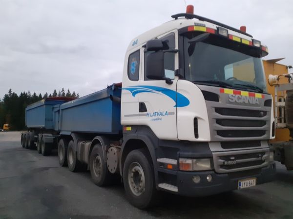 M Latvalan Scania R500
M Latvalan Scania R500 sorayhdistelmä.
Avainsanat: Latvala Scania R500 ABC Hirvaskangas 44