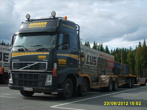 Ponssen Volvo FH12
Ponsse Oyj:n Volvo FH12.
Avainsanat: Ponsse Volvo FH12 ABC Hirvaskangas