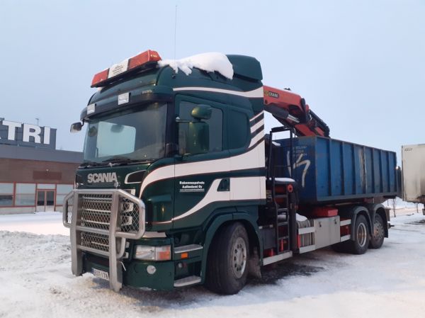 Rakennuspalvelu Aalinniemen Scania R480
Rakennuspalvelu Aalinniemi Oy:n nosturilla varustettu Scania R480 koukkulava-auto.
Avainsanat: Aalinniemi Scania R480 Hirvaskangas