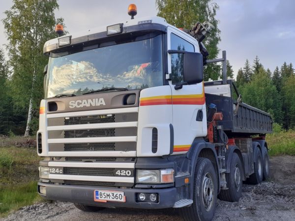 Scania 124
Nosturilla varustettu Scania 124 vaihtolava-auto.
Avainsanat: Scania 124 Hirvaskangas