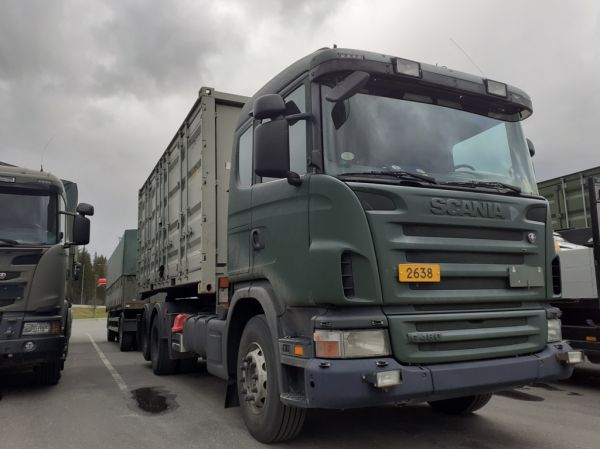 Puolustusvoimien Scania G480
Puolustusvoimien Scania G480 täysperävaunuyhdistelmä.
Avainsanat: Puolustusvoimat PV Scania G480 ABC Hirvaskangas