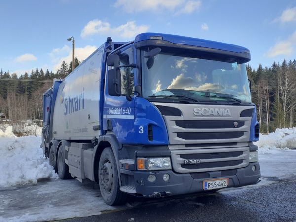 Sihvarin Scania P340
Sihvarin Scania P340 jäteauto.
Avainsanat: Sihvari Scania P340 3