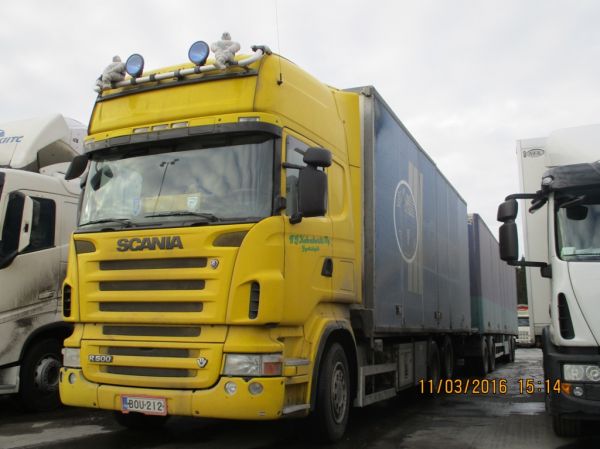 TJ Koivukosken Scania R500 
TJ Koivukoski Oy:n Scania R500 täysperävaunuyhdistelmä.
Avainsanat: Koivukoski Scania R500 ABC Hirvaskangas