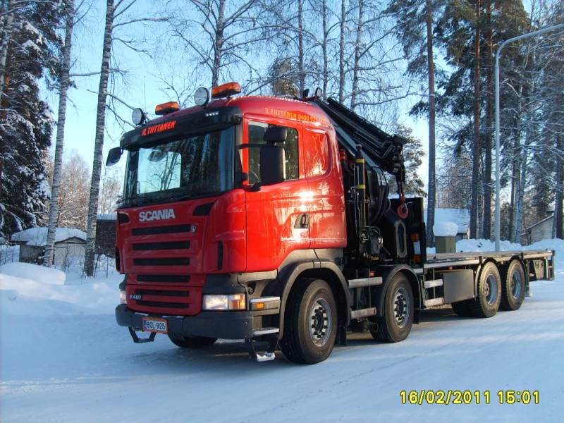 R Tiittasen Scania R480
R Tiittanen Oy:n nosturilla varustettu Scania R480.
Avainsanat: Tiittanen Scania R480