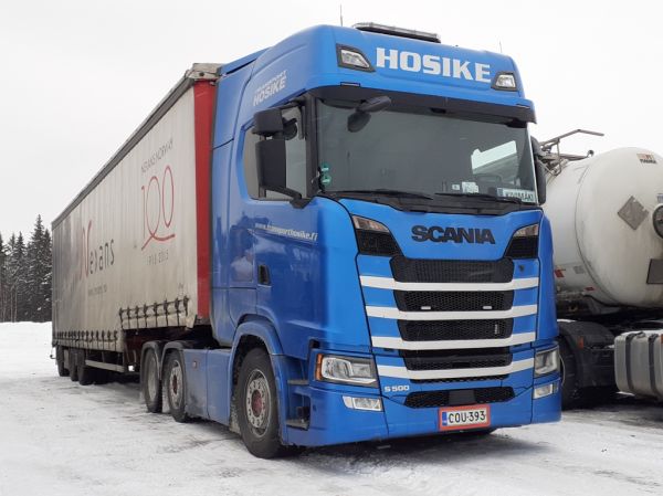 Transport Hosiken Scania S500
Transport Hosiken Scania S500 puoliperävaunuyhdistelmä.
Avainsanat: Hosike Scania S500 ABC Hirvaskangas