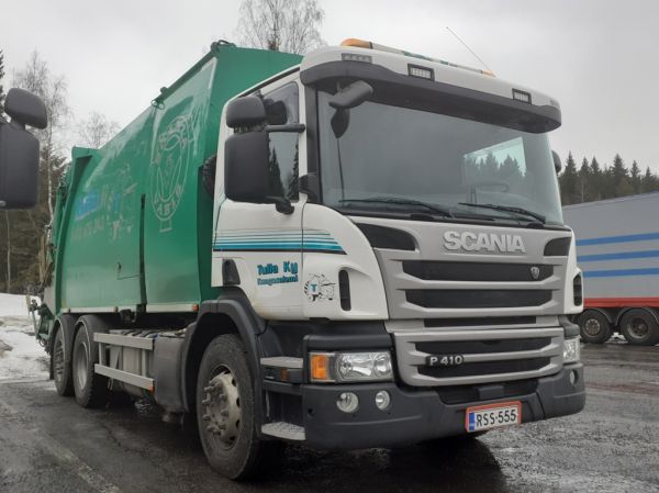 Tullan Scania P410
Tulla Ky:n Scania P410 jäteauto.
Avainsanat: Tulla Scania P410