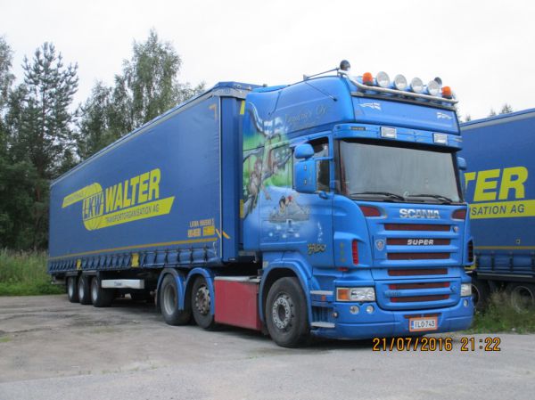 Vankorin Scania R500 
Vankori Oy:n Scania R500 "Baloo" puoliperävaunuyhdistelmä. 
Avainsanat: Vankori Scania R500 Baloo