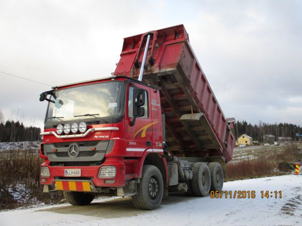 Veljekset Koljosen MB 3355 Actros
Veljekset Koljonen Ay:n MB 3355 Actros maansiirtoauto.
Avainsanat: Koljonen MB 3355 Actros 15