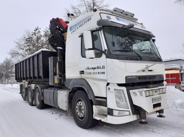 Viken Pellin Volvo FM
Viken Pelti Oy:n nosturilla varustettu Volvo FM koukkulava-auto.
Avainsanat: Viken-pelti Volvo FM