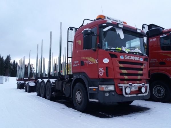 Kuljetus Villmanin Scania R500 
Kuljetus Villman Oy:n Scania R500 puutavarayhdistelmä.
Avainsanat: Villman Scania R500 ABC Hirvaskangas