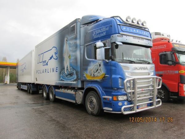Kuljetusliike J Yli-Torven Scania R500
Kuljetusliike J Yli-Torven Scania R500 "Banana Bear II" täysperävaunuyhdistelmä.
Avainsanat: Yli-Torvi Scania R500 Banana Bear Shell Hirvaskangas