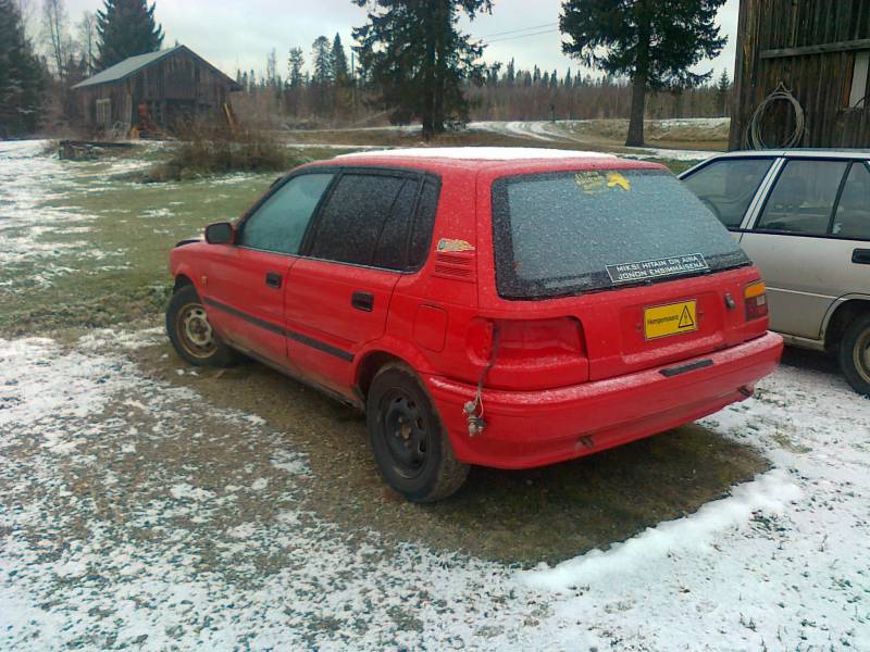 Toyota Corolla TXI
Mun drifti auto Ja taka lasissa lukee ei tarte ajaa s****na
ja miksi hitain aina jonon ensinmäisenä?!
