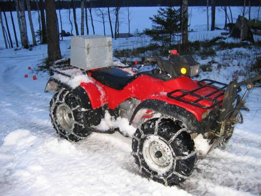 honda 400
talvella ajoin jäällä 
crossia
