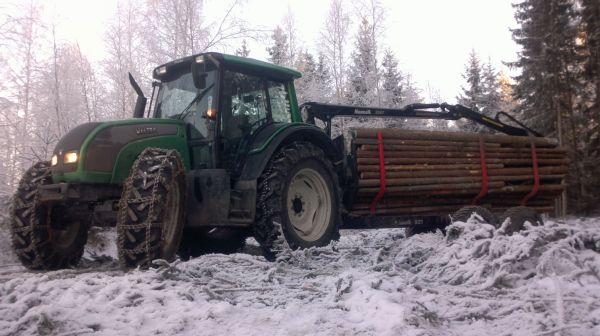 Kuitujen ajoa
Harvennukselta ajelin kuusikuituja laanille.
