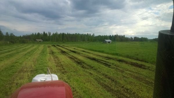 Märkää on
Rehunteon kuivin päivä tähän saakka ja salaoja pellot tällaisessa kunnossa vaikka kuorma ei vielä puolillaan. 
Avainsanat: Rehuntekoa