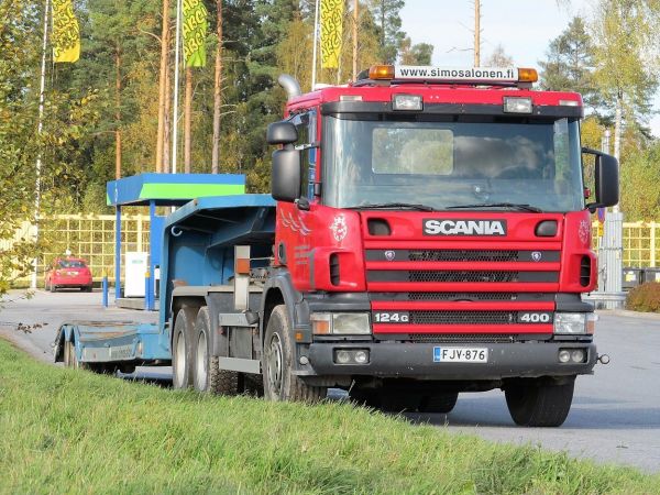 Scania 124G 400
 Kaivinkoneurakointi
      Simo Salonen 
             Luvia                                   
Avainsanat: Scania Salonen