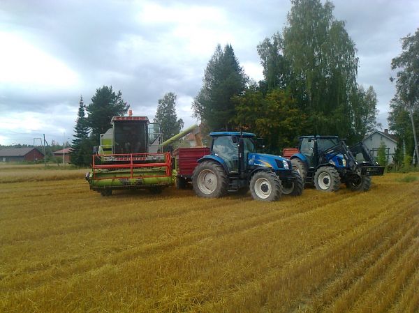 Kaura riihelle
Claas Dominator , NH 6050 ja NH TS110
