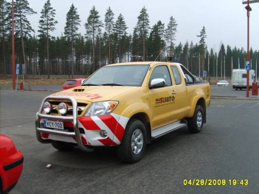 V Silvastin Toyota Hilux
V Silvasti Oy:n Toyota Hilux.
Avainsanat: Silvasti Toyota Hilux ABC Hirvaskangas