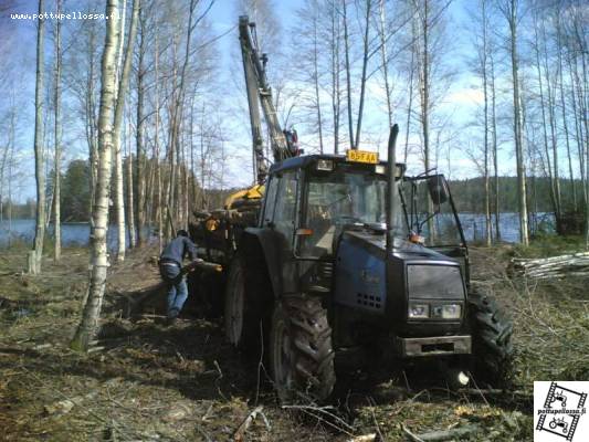 Keväinen koivikko järvenrannassa yllätti hyvinkin nopeasti,
melkeen tuli yli, sitten pakkia ja sillon putos kärri syvälle... 
